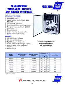 1-15.電器系統-整流和控制箱 ELECTRICAL SYSTEMS,COMBINATION RECTIFIER & MAGNET CONTROLLER