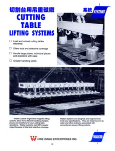 1-19.切割台用吊重磁鐵CUTTING TABLE LIFTING SYSTEMS
