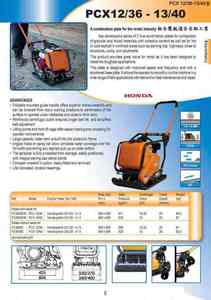 1-5.PCX 12/36-13/40型 組合壓板適合出租工業 A COMBINATION PLATE FOR THE RENTAL INDUSTRY