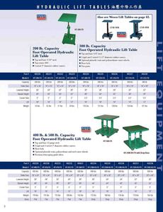 B2-1-3.油壓升降工作桌HYDRAULIC LIFT TABLES