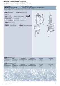 2-33.帶螺旋軟管的小型系列空氣軟管彈簧平衡器7211和7212型-規格Light- Duty Air Hose Balancers with Spiral Hose Type 7211 & 7212- Design