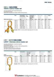 3-1-20.VXKW 4 卡鍊主吊環組 VXKW 4 Clevis Master Set
