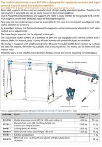 走行鋁製門型吊車AKF-HV 設計適用於平坦和堅固的地面容易移動和組裝