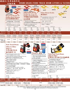 B5-13.鐵桶爪/叉車油桶吊具吊具和翻車機DRUM GRABS/FORK TUCK LIFTER AND TILTERS