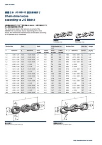  4.根據日本 JIS B8812 設計鍊條尺寸 Chain Dimensions according to JIS B8812