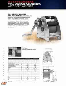 1-8. SW-K支架安裝式鋼索捲揚機 CONSOLE-MOUNTED WIRE ROPE WINCHES SW-K
