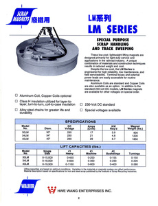 1-2.LM系列廢鐵用磁鐵“LM” SERIES Scrap Magnets